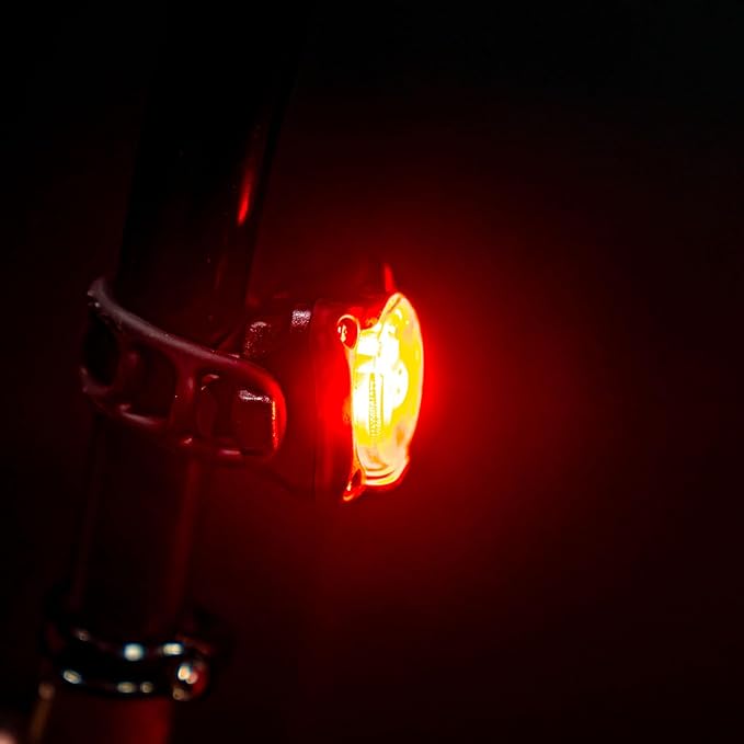 USB Rechargeable Bike Tail Light – 43×45×38mm High-Brightness LED Rear Light – Waterproof & Multi-Mode Flash for Night Cycling