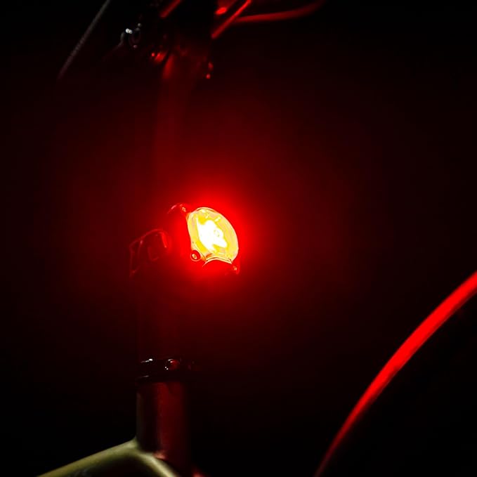 USB Rechargeable Bike Tail Light – 43×45×38mm High-Brightness LED Rear Light – Waterproof & Multi-Mode Flash for Night Cycling
