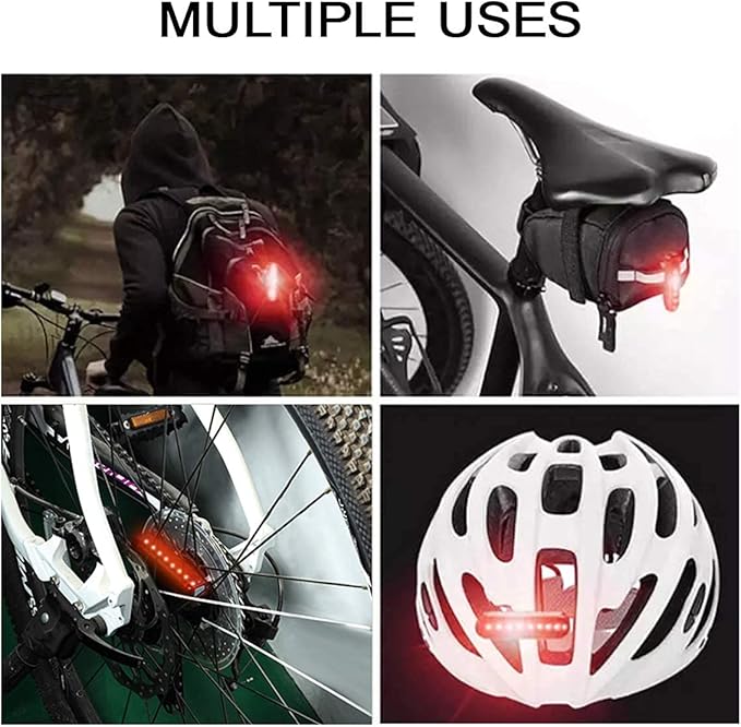 USB Rechargeable Bike Tail Light 2 Pack,1200mAh Runtime 50 Hours,Ultra Bright LED Bike Rear Light,5 Light Mode Options,IPX5 Waterproof(2 USB Cables Included)