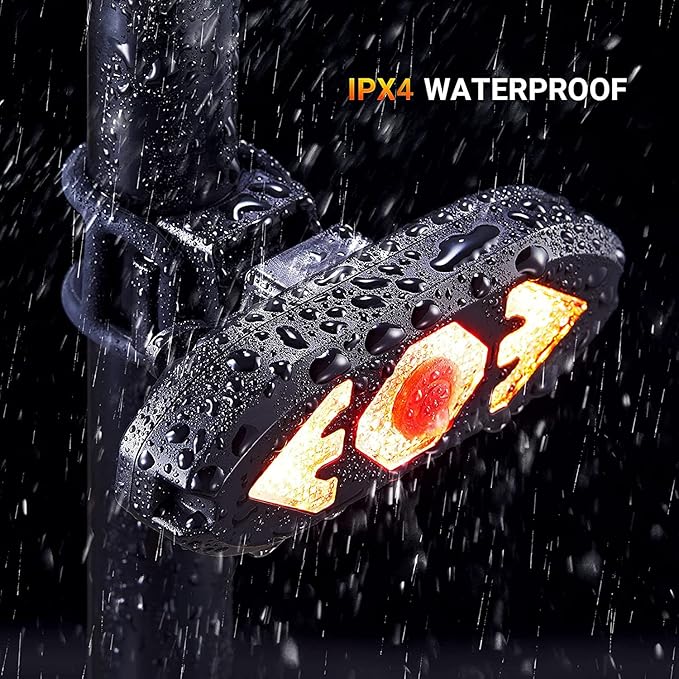 Bike Tail Light with Turn Signals Wireless Remote Control Waterproof Bicycle Rear Light Back USB Rechargeable Ultra Bright Safety Warning Cycling Taillight for Night